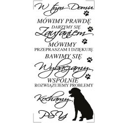 Szablon malarski W tym domu...