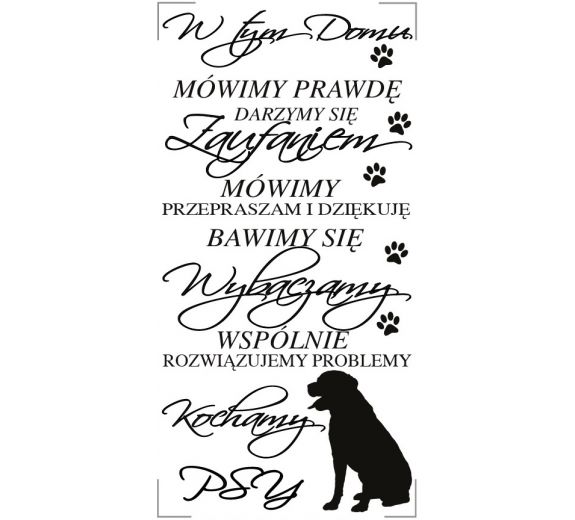 Szablon malarski W tym domu...