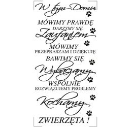 Szablon malarski W tym domu...