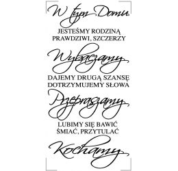 Szablon malarski W tym domu...