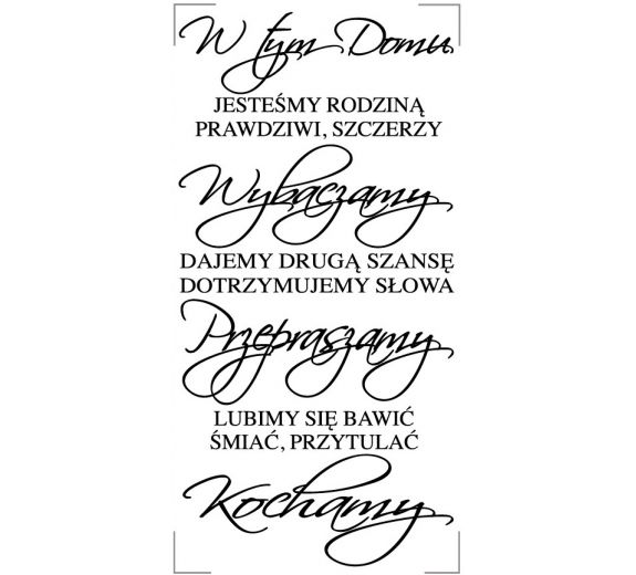 Szablon malarski W tym domu...