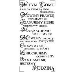 Szablon malarski W tym domu...