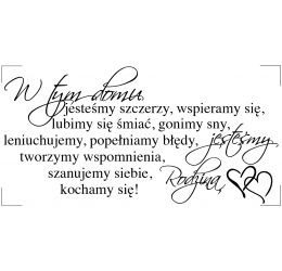 Szablon malarski W tym domu...