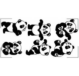 Szablon malarski pandy