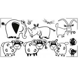 Szablon malarski zwierzaki