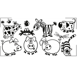 Szablon malarski zwierzaki