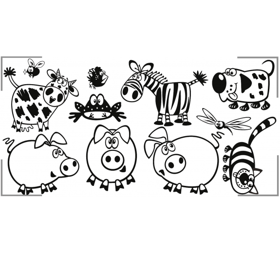 Szablon malarski zwierzaki
