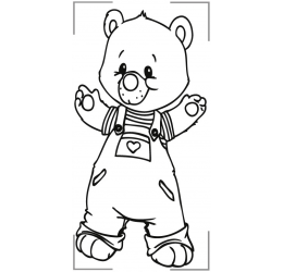 Szablon malarski miś z balonami