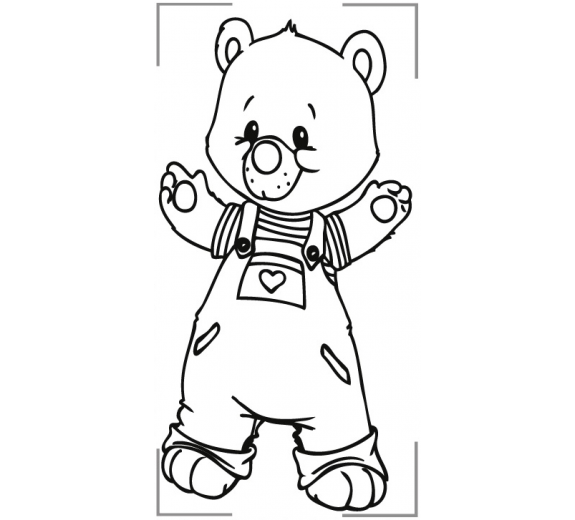 Szablon malarski miś z balonami