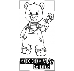 Szablon malarski miś z balonami