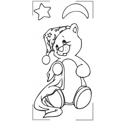 Szablon malarski miś Kocham Cię