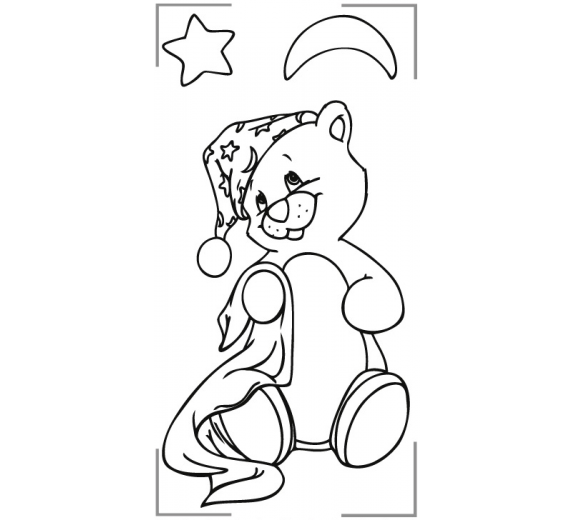 Szablon malarski miś Kocham Cię