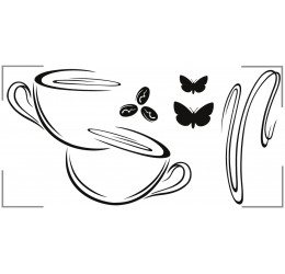 Szablon malarski I LOVE COFFEE