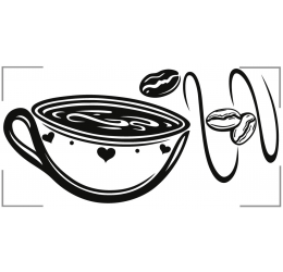 Szablon malarski filiżanki